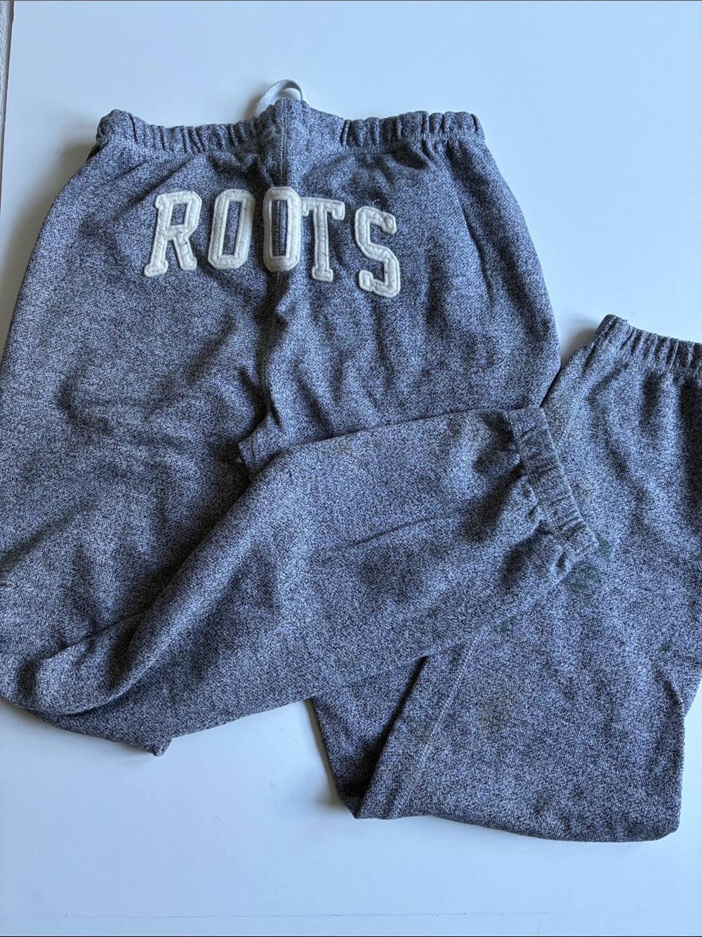 Roots Salt and Paper Gray Sweatpants with Logo
